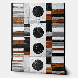 Mixed Media Grid Stripe No. 1 Behang