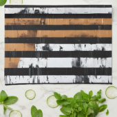 Mixed Media Grid Stripe No. 2 Theedoek (Gevouwen)
