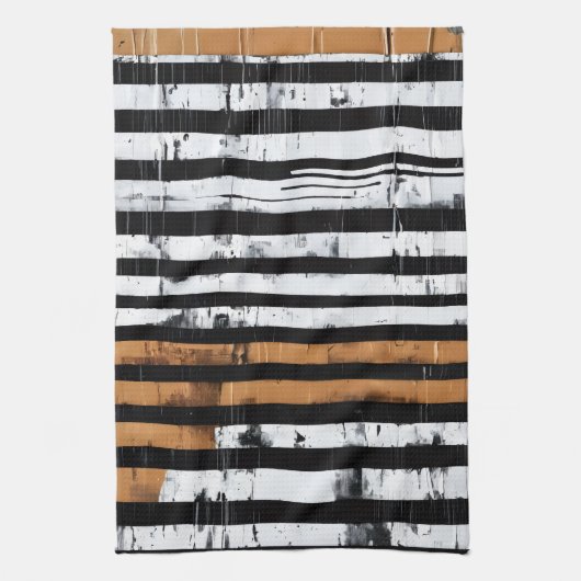 Mixed Media Grid Stripe No. 2 Theedoek (Verticaal)