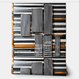 Mixed Media Grid Stripe No. 4 Behang