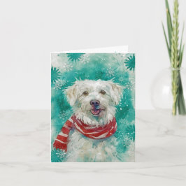 Mixed Media Hondenprint Kerst Kaart AP433B1
