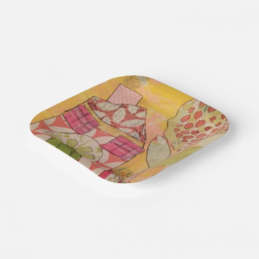 Mixed Media House Papieren Bordje (Gebogen)