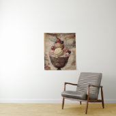 Mixed Media Icecream Collage Tapestry Wandkleed (In situ)