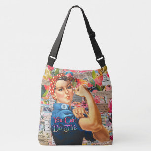 Mixed Media Inspirerende Rosie the Riveter Boodsch Crossbody Tas