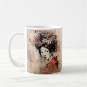 Mixed media Japans geisha koffie mok (Links)