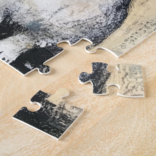 mixed-media konijn legpuzzel (Zijkant)