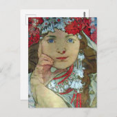 Mixed Media Lady Briefkaart (Voorkant / Achterkant)