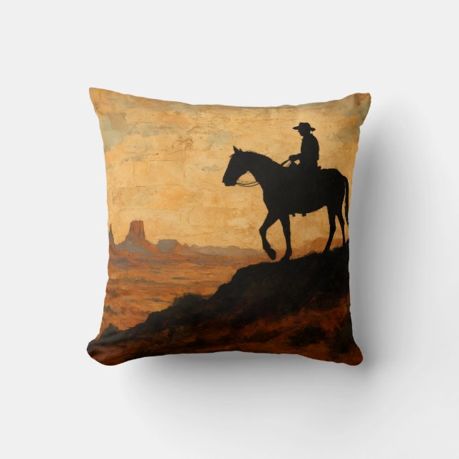 Mixed Media Lone Rider Worpdeken - Textuur We Kussen (Voorkant)