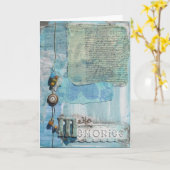 Mixed Media Maak Herinneringen Typografie  Kaart (Gele Bloem)