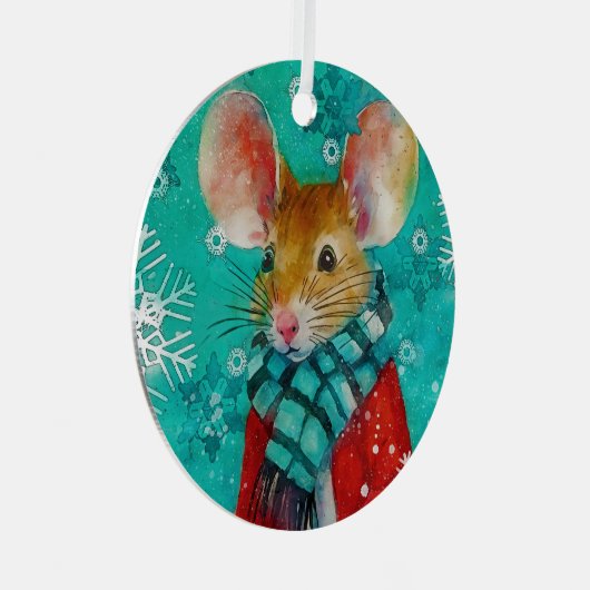 Mixed Media Muis Print Ornament AP451B1 (Voorkant Rechts)