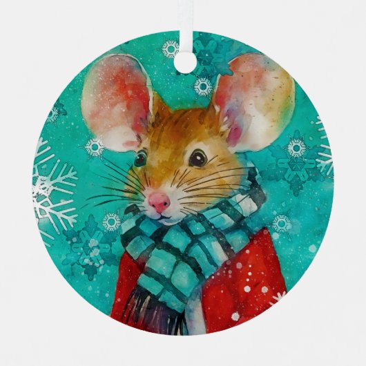 Mixed Media Muis Print Ornament AP451B1 (Voorkant)