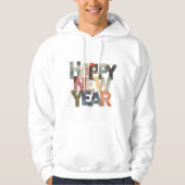 Mixed Media New Year Design with Paper Textures Hoodie (Voorkant)