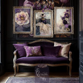 Mixed Media Peony, donkergrijs, paars en lila Tissuepapier