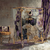 Mixed Media Peony, donkergrijs, paars en lila Tissuepapier