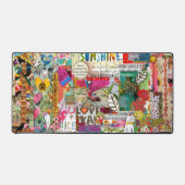 Mixed Media Pop Art Collage Desk Mat (Voorkant)