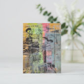 Mixed Media Retro Hobbies Woodworking Men Briefkaart (Staand voorkant)