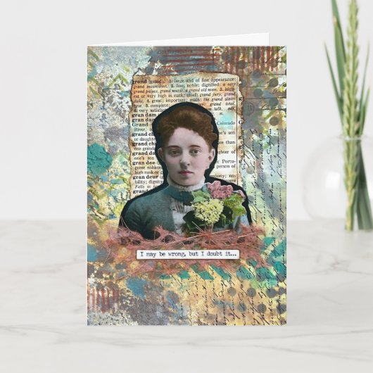 Mixed-media  stijl Wenskaart Bedankkaart (Voorkant)