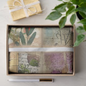 Mixed Media Style Scrapbook Bloemen Achtergrond E Tissuepapier (Geschenk)