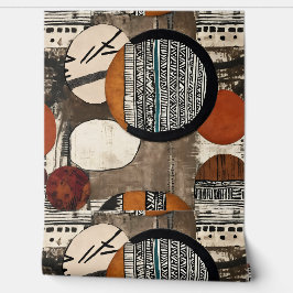 Mixed Media Textured Circles Luxury Behang