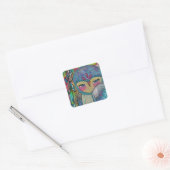 Mixed Media Uil en Veren Sticker (Envelop)