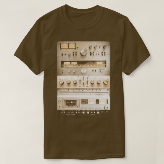 Mixed Media voor audio HiFi-geluidssysteem instel T-shirt (Design voorkant)
