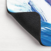 Mixed media waterverf blauw abstract artistiek muismat (Hoek)