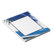 Mixed media waterverf blauw abstract artistiek notitieblok (Schuin)