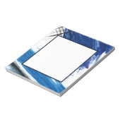 Mixed media waterverf blauw abstract artistiek notitieblok (Linkerzijde)