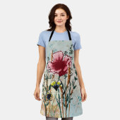 Mixed Media Wildflower Apron Schort (Gedragen)