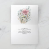 Mixed Media Wildflower Birthday Card Kaart (Binnen)