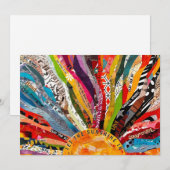 Mixed Media Zon Wenskaart Bedankkaart (Voorkant / Achterkant)