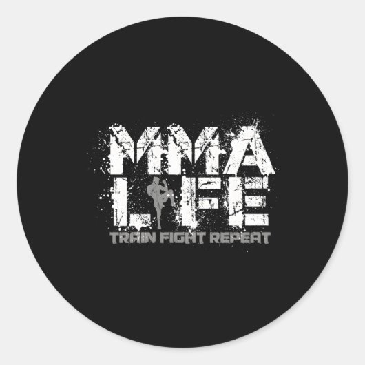 Mixed Mial MMA Ronde Sticker (Voorkant)