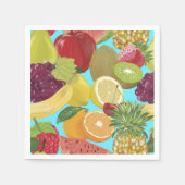 Mixed Tropical Fruit Illustration Pattern Servet (Voorkant)