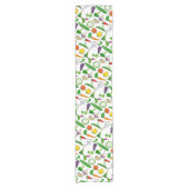 Mixed Vegetables Patroon Illustraties Korte Tafelloper (Voorkant)