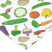 Mixed Vegetables Patroon Illustraties Korte Tafelloper (Hoek)
