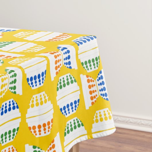 mixen Bowls met poka Dots gepatterd Tafelkleed (Voorbeeld)