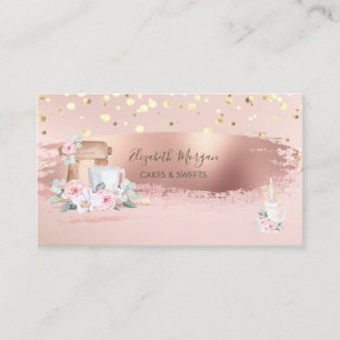 Mixer Bloem,Confetti,Penseelstreek Koken Visitekaartje