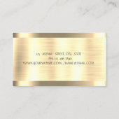 Mixer bloem gouden streep gouden bakkerij visitekaartje (Achterkant)