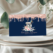 Mixer Bloemen Glitter Drips Bakkerij Navy Blue Visitekaartje
