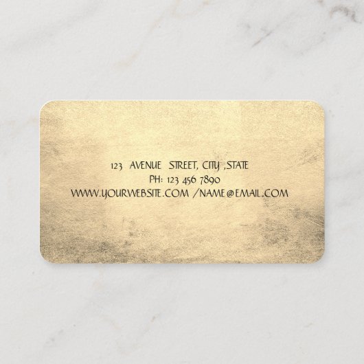 Mixer Bloemen Gouden Drips Holografische Inkt Bakk Visitekaartje (Achterkant)