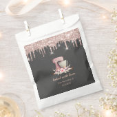 Mixer Bloemen Roze Goud Druppels Bakkerij   Bedankzakje (Geknipt)