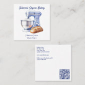 Mixer Bread Bakery Pastry Chef  Vierkante Visitekaartje (Voorkant / Achterkant)