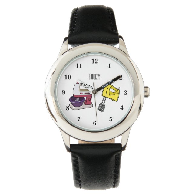 Mixer cartoon illustratie horloge (Voorkant)