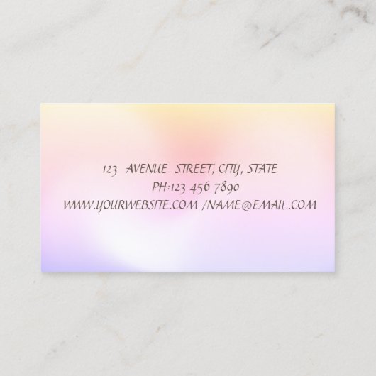 Mixer Flowers Bakery Holographic Visitekaartje (Achterkant)