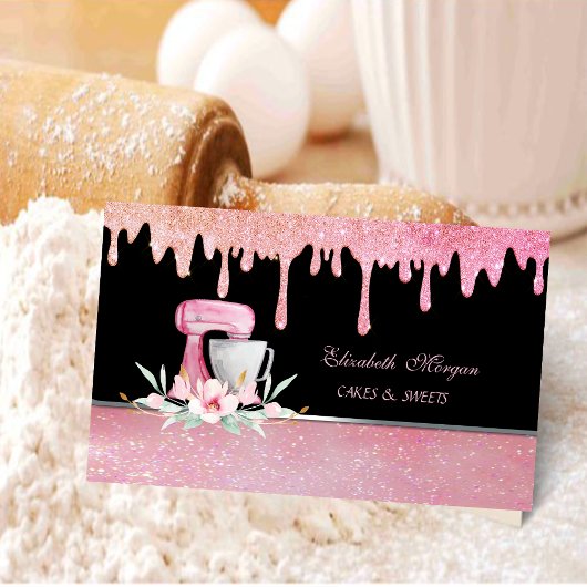 Mixer Flowers Glitter Drift Sweets Bakery Visitekaartje
