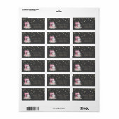 Mixer Flowers Gold Foil Confetti Etiket (Full Sheet)