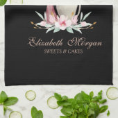 Mixer Flowers Roos Gold Drivers Bakery Black Theedoek (Gevouwen)