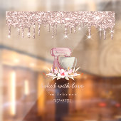 Mixer Flowers Roos Gold Drivers Bakery Raamsticker (Vel 2)