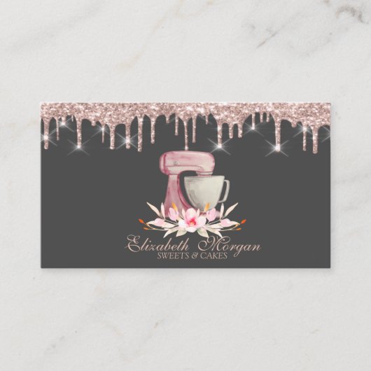 Mixer Flowers Roos Gold Drivers Bakery Visitekaartje (Voorkant)