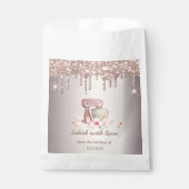 Mixer Flowers Rose Gold Glitter Drips Bakery    Bedankzakje (Voorkant)